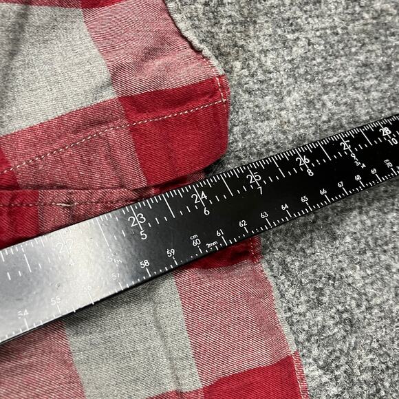 J.Crew Casual Button Shirt Mens Size S Red Gray Plaid Long Sleeve Lightweight - Picture 4 of 8